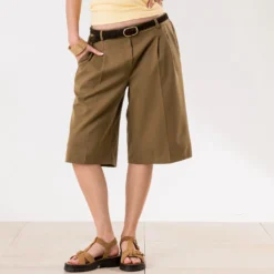 Bermuda de costume camel