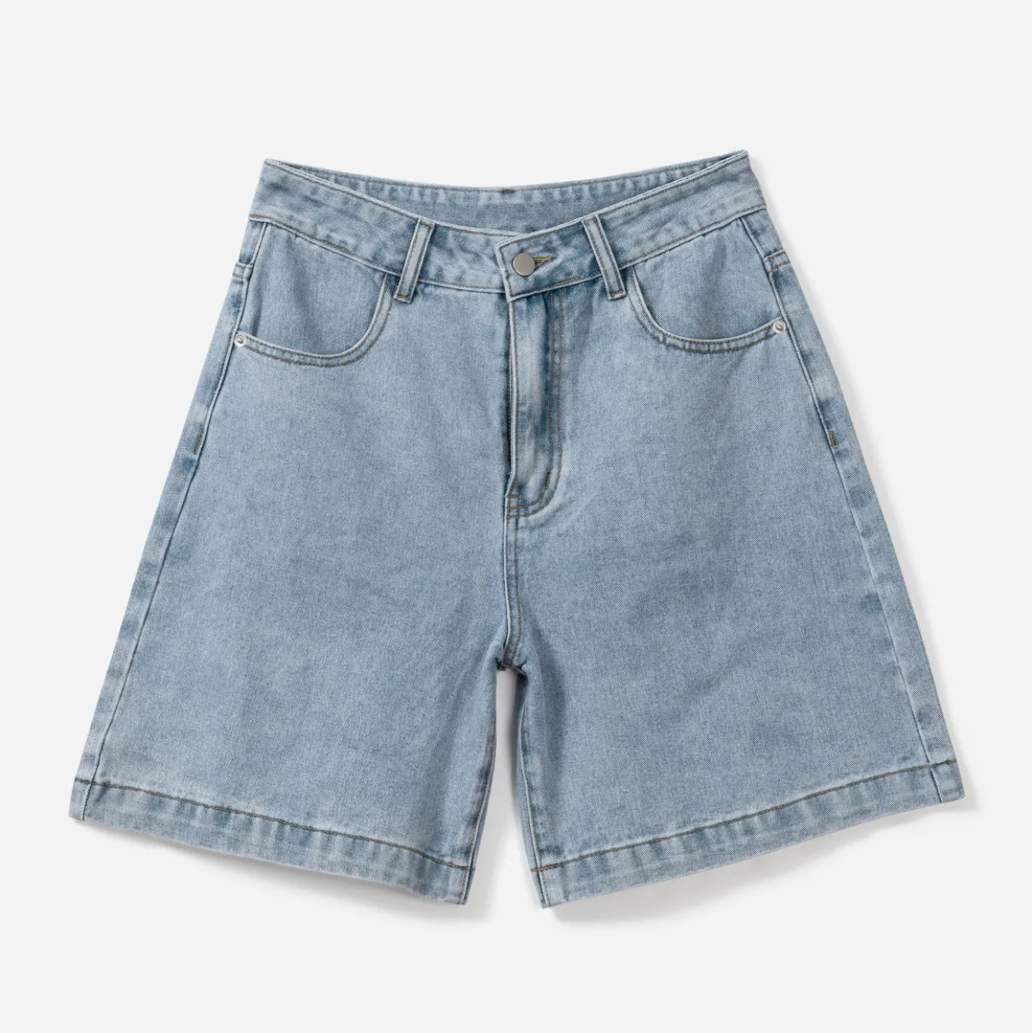 Bermuda large en jean TEXTO bleu délavé