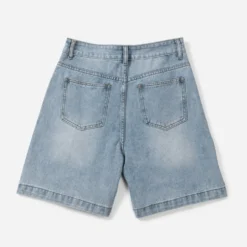 Bermuda large en jean TEXTO bleu délavé