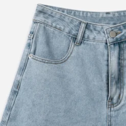Bermuda large en jean TEXTO bleu délavé
