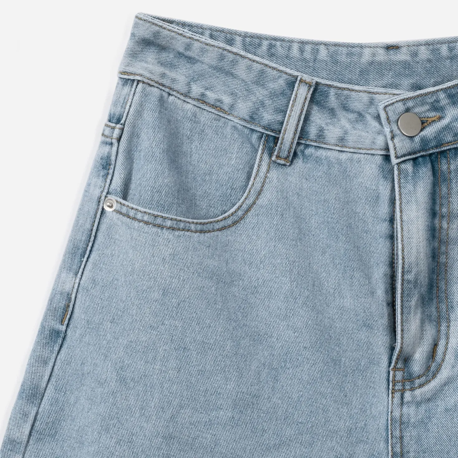 Bermuda large en jean TEXTO bleu délavé