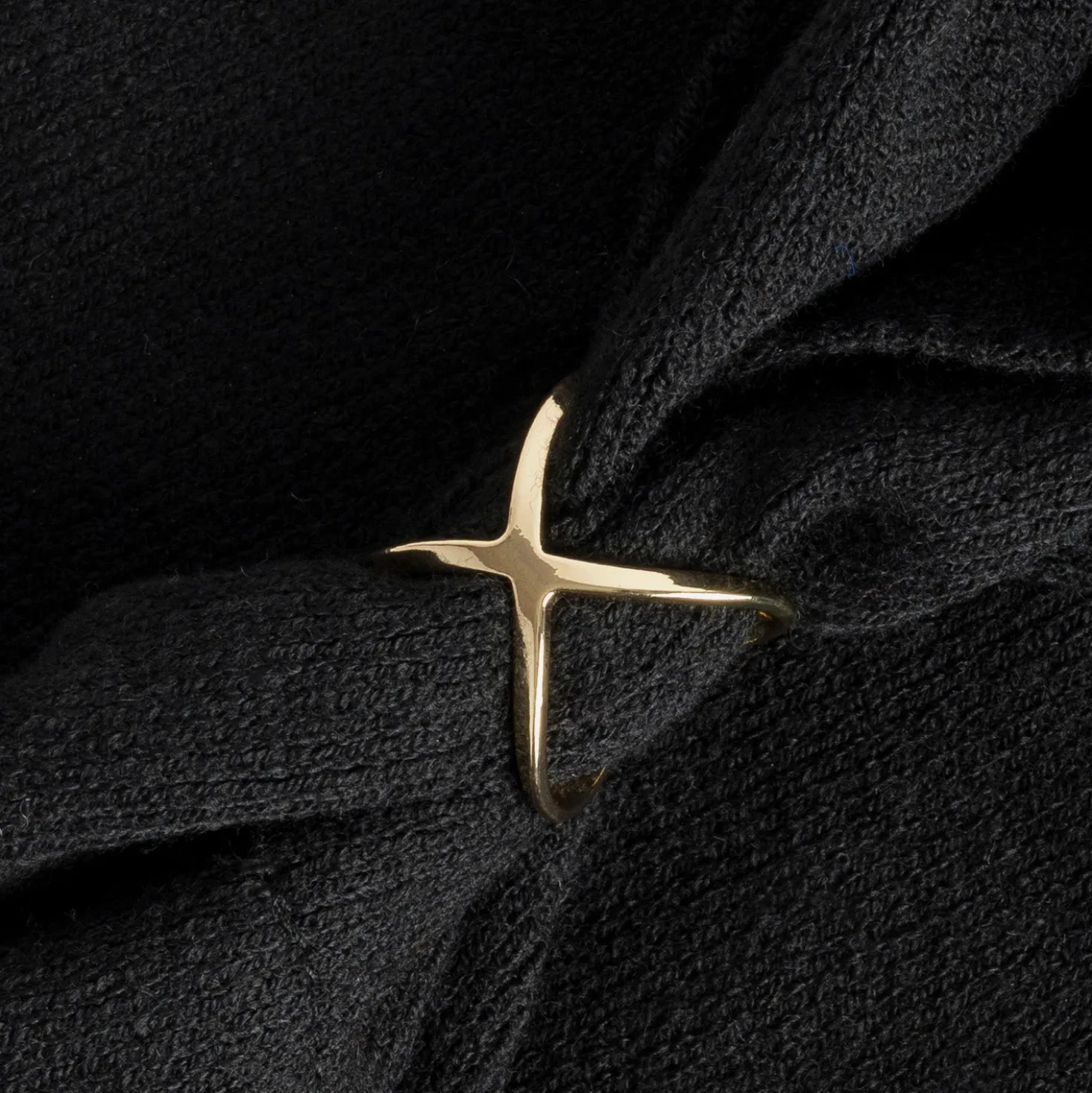 Bijou de foulard métal jaune