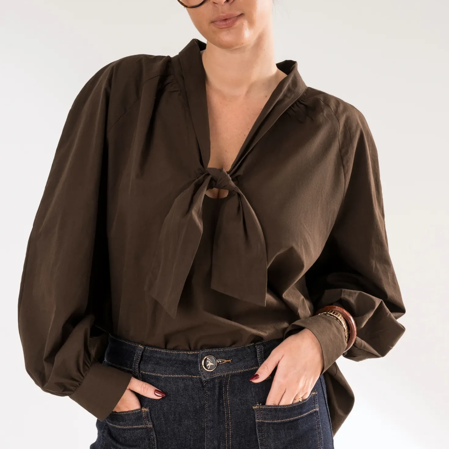 Blouse ERAM WEAR marron