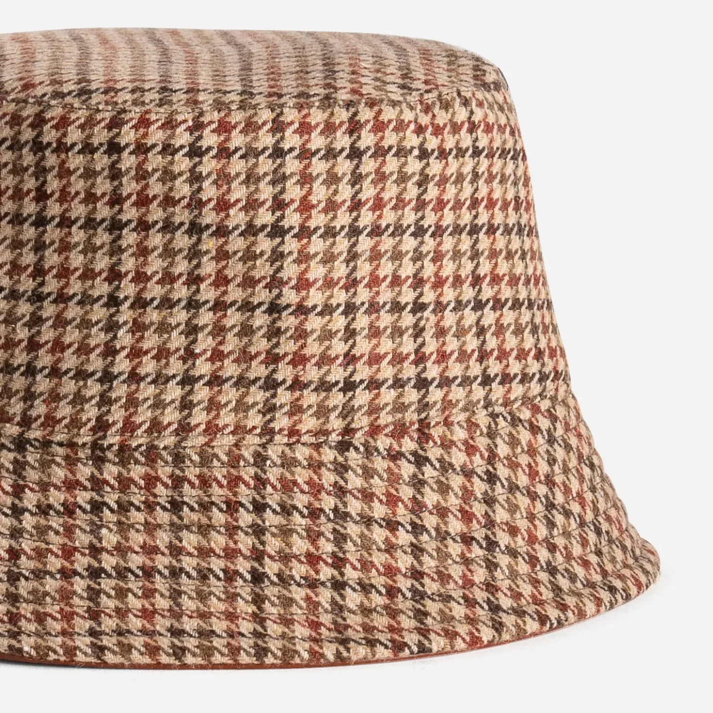 Bob réversible cognac et carreaux