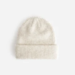 Bonnet beige tricot