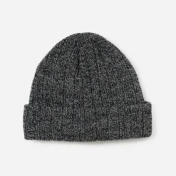 Bonnet gris tricot chiné Homme