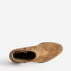 Boots ATELIER 1927 cognac cuir velours