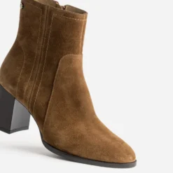 Boots ATELIER 1927 cognac cuir velours