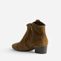 Boots ATELIER 1927 marron clair cuir velours