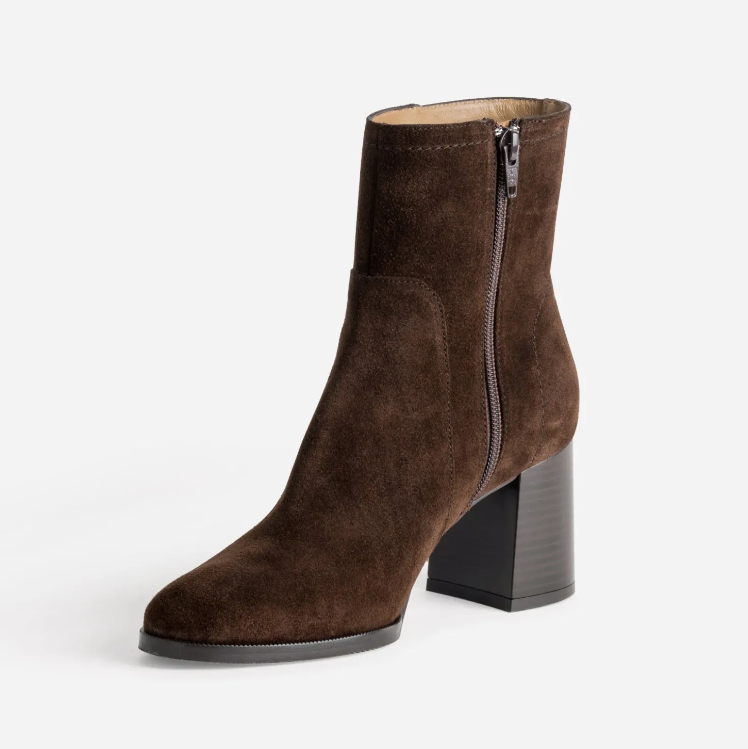 Boots ATELIER 1927 marron cuir velours