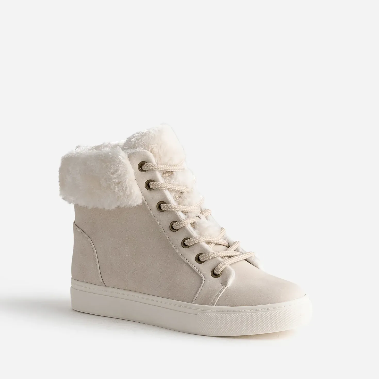 Boots beige clair fourrée