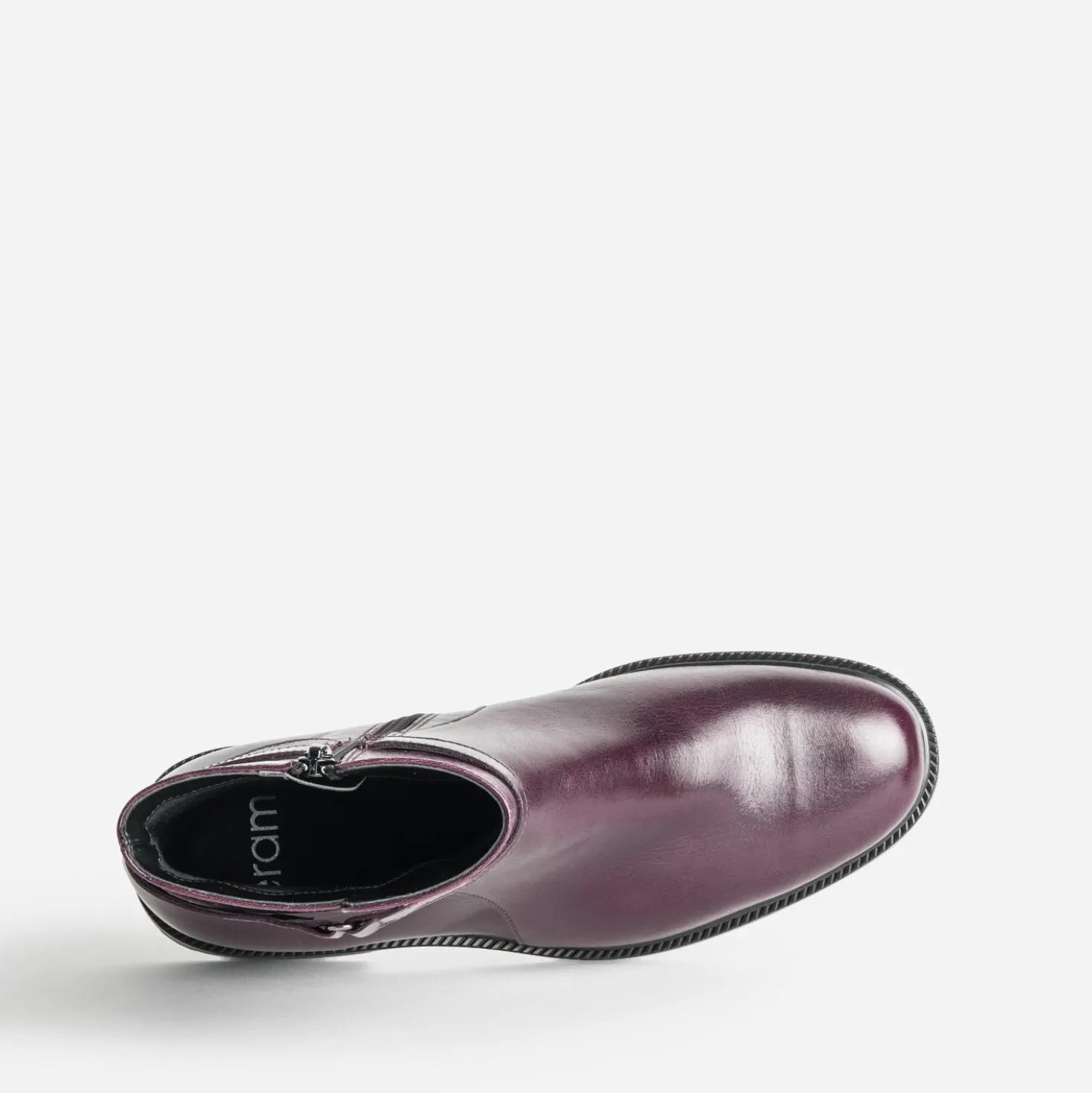 Boots bordeaux cuir bride cheville