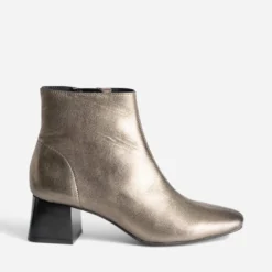 Boots bronze cuir métallisé