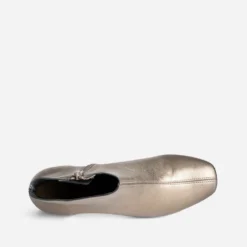 Boots bronze cuir métallisé