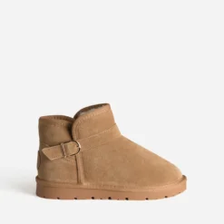Boots BUGGY camel cuir velours fourré