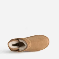 Boots BUGGY camel cuir velours fourré