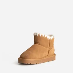 Boots BUGGY camel cuir velours fourré