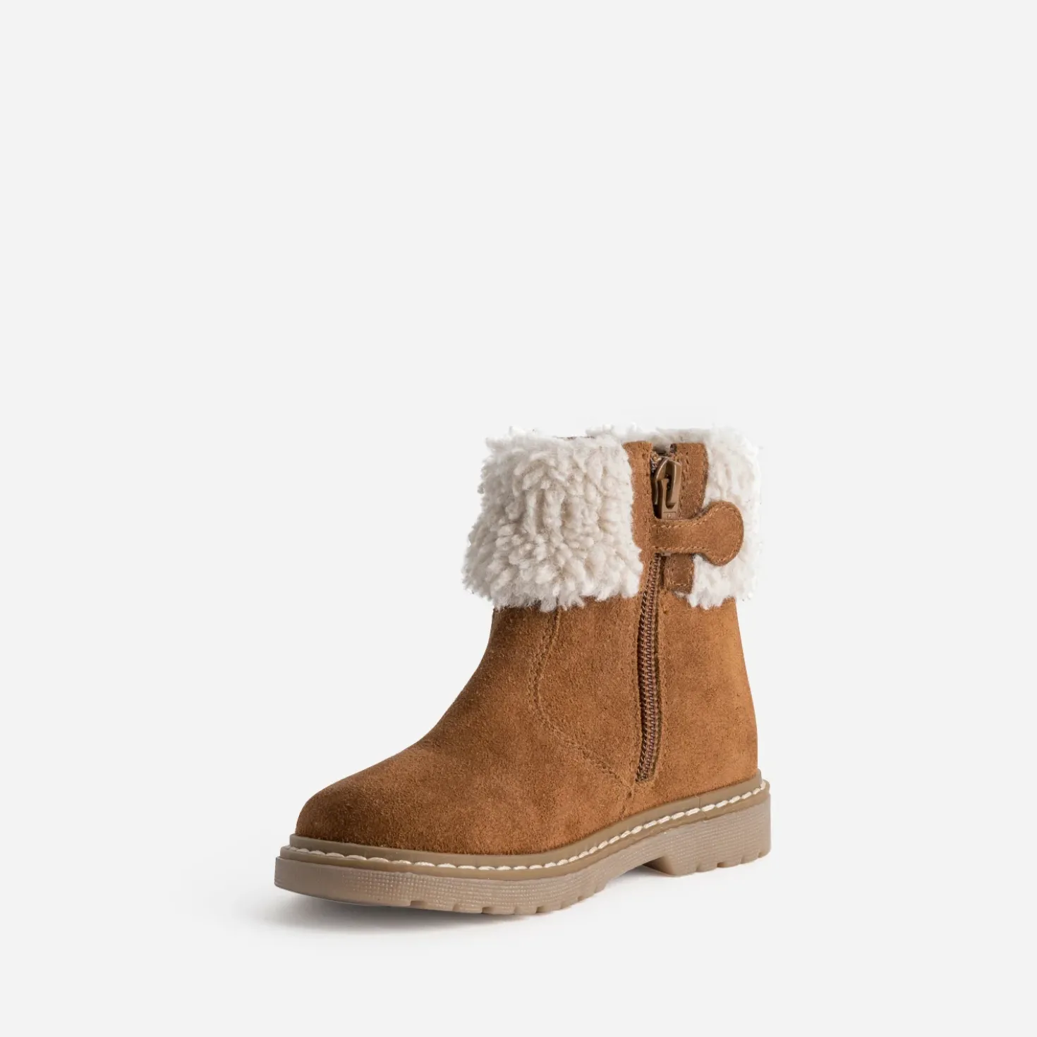 Boots BUGGY cognac cuir velours