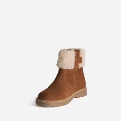 Boots BUGGY cognac cuir velours