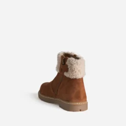 Boots BUGGY cognac cuir velours