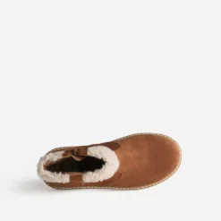Boots BUGGY cognac cuir velours