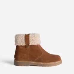 Boots BUGGY cognac cuir velours