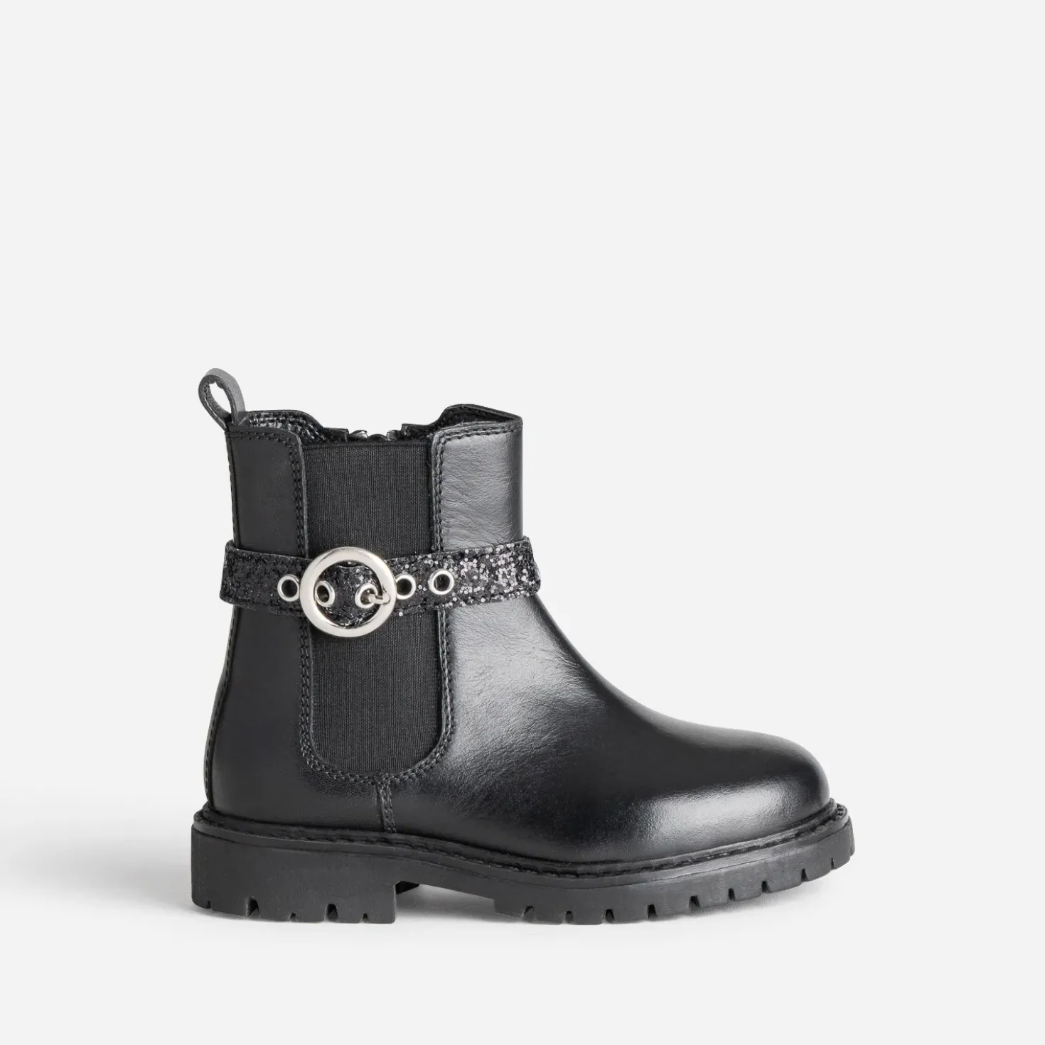 Boots BUGGY noir cuir brides amovibles