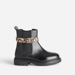 Boots BUGGY noir cuir brides amovibles