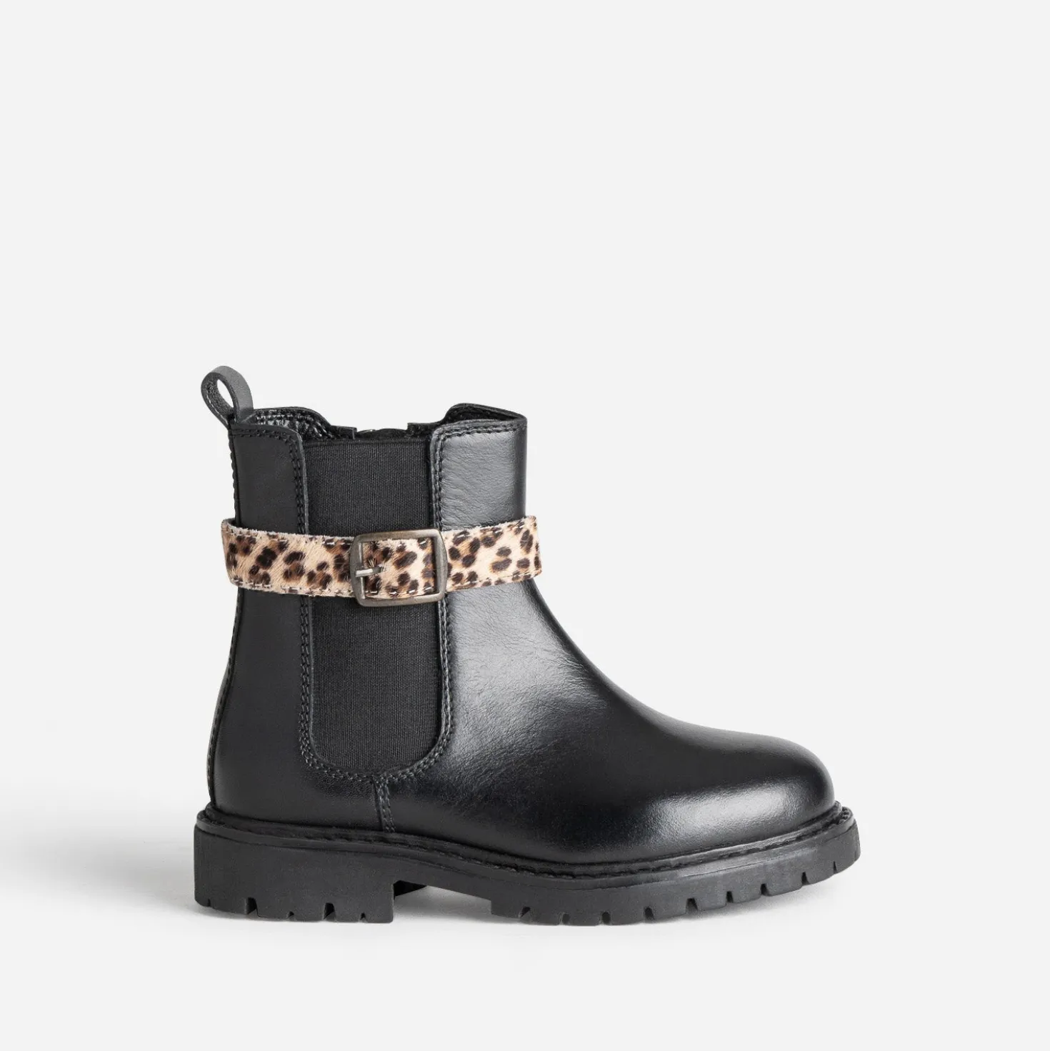 Boots BUGGY noir cuir brides amovibles