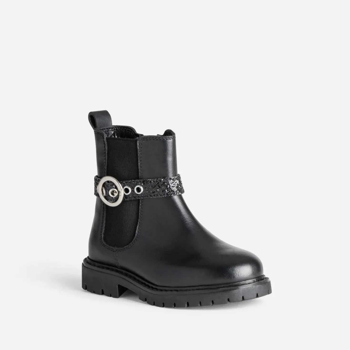 Boots BUGGY noir cuir brides amovibles