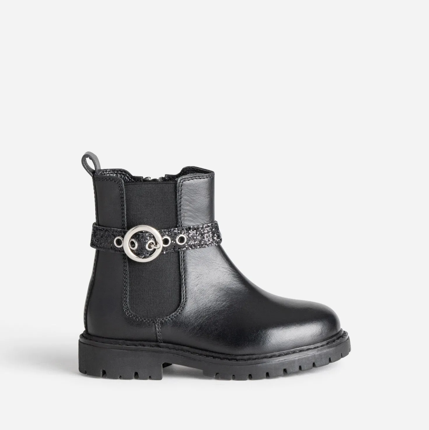 Boots BUGGY noir cuir brides amovibles