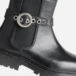 Boots BUGGY noir cuir brides amovibles