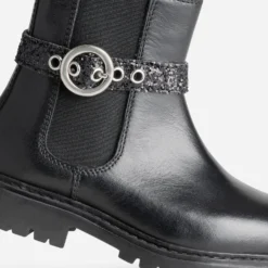 Boots BUGGY noir cuir brides amovibles