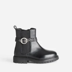 Boots BUGGY noir cuir brides amovibles