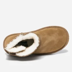 Boots camel suédé et fourré