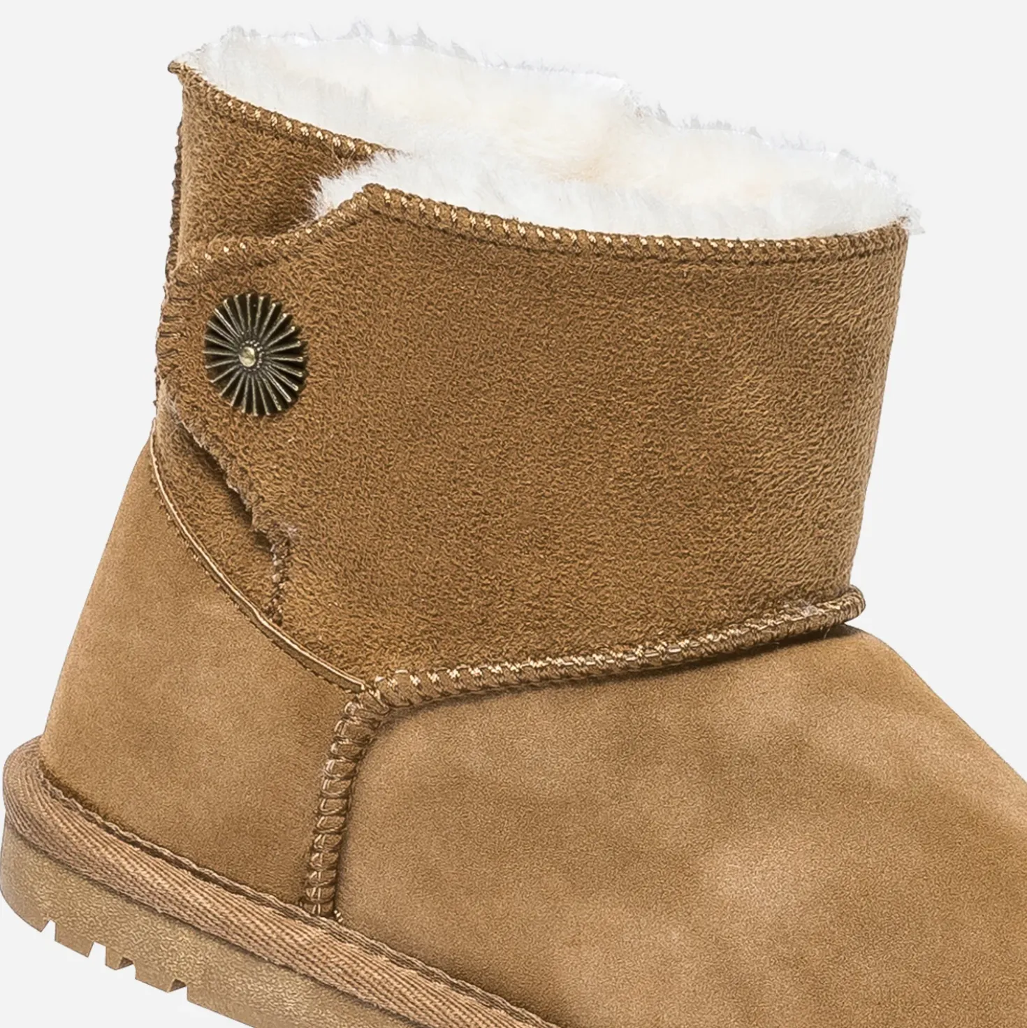 Boots camel suédé et fourré
