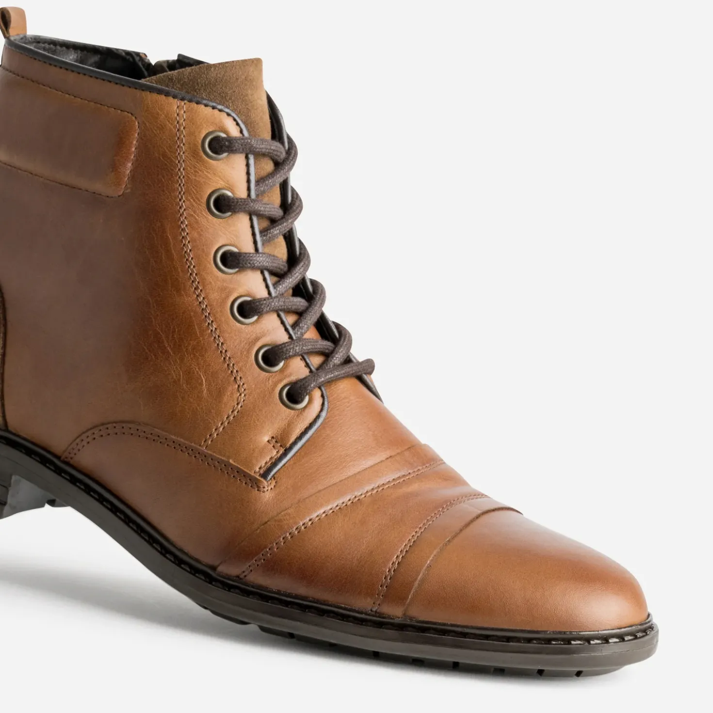 Boots cognac cuir