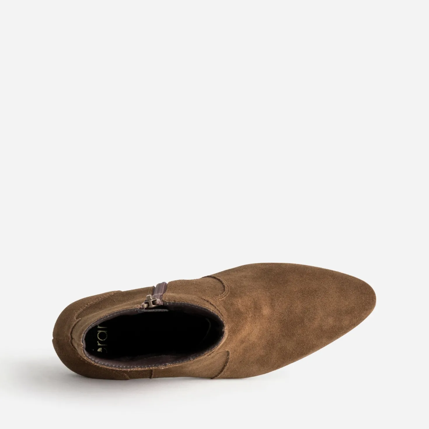 Boots cognac cuir velours