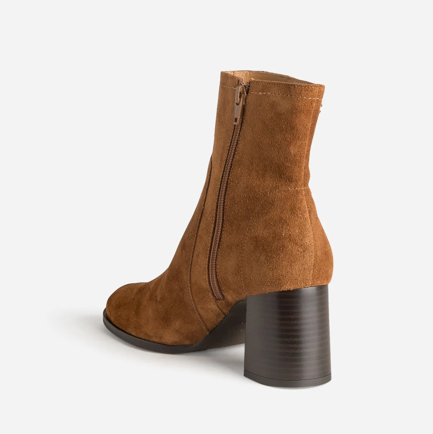 Boots ERAM FLEX cognac cuir velours