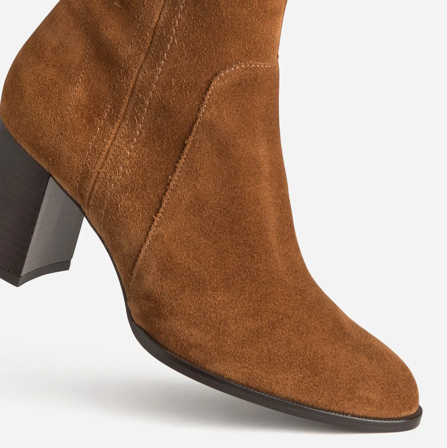 Boots ERAM FLEX cognac cuir velours