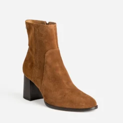 Boots ERAM FLEX cognac cuir velours