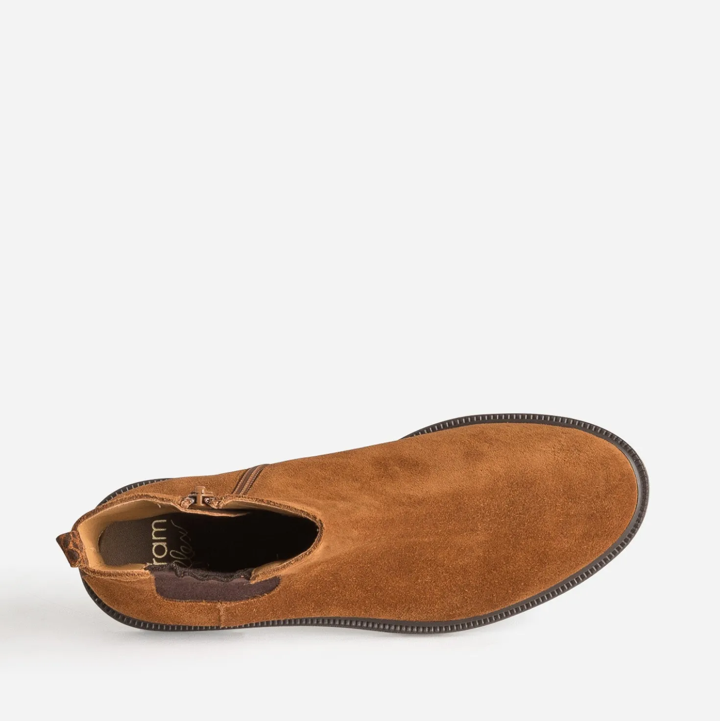 Boots ERAM FLEX cognac cuir velours