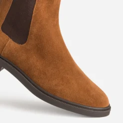 Boots ERAM FLEX cognac cuir velours
