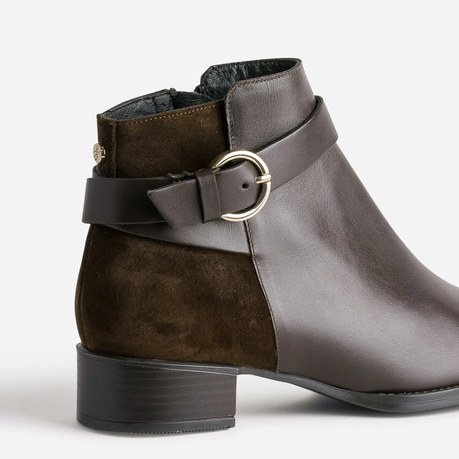 Boots ERAM FLEX marron cuir bi-matière