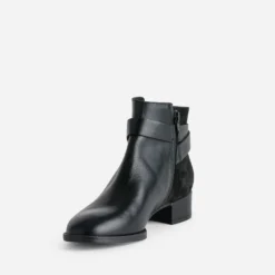 Boots ERAM FLEX noir cuir bi-matière