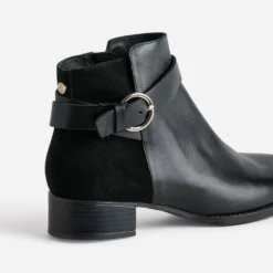 Boots ERAM FLEX noir cuir bi-matière