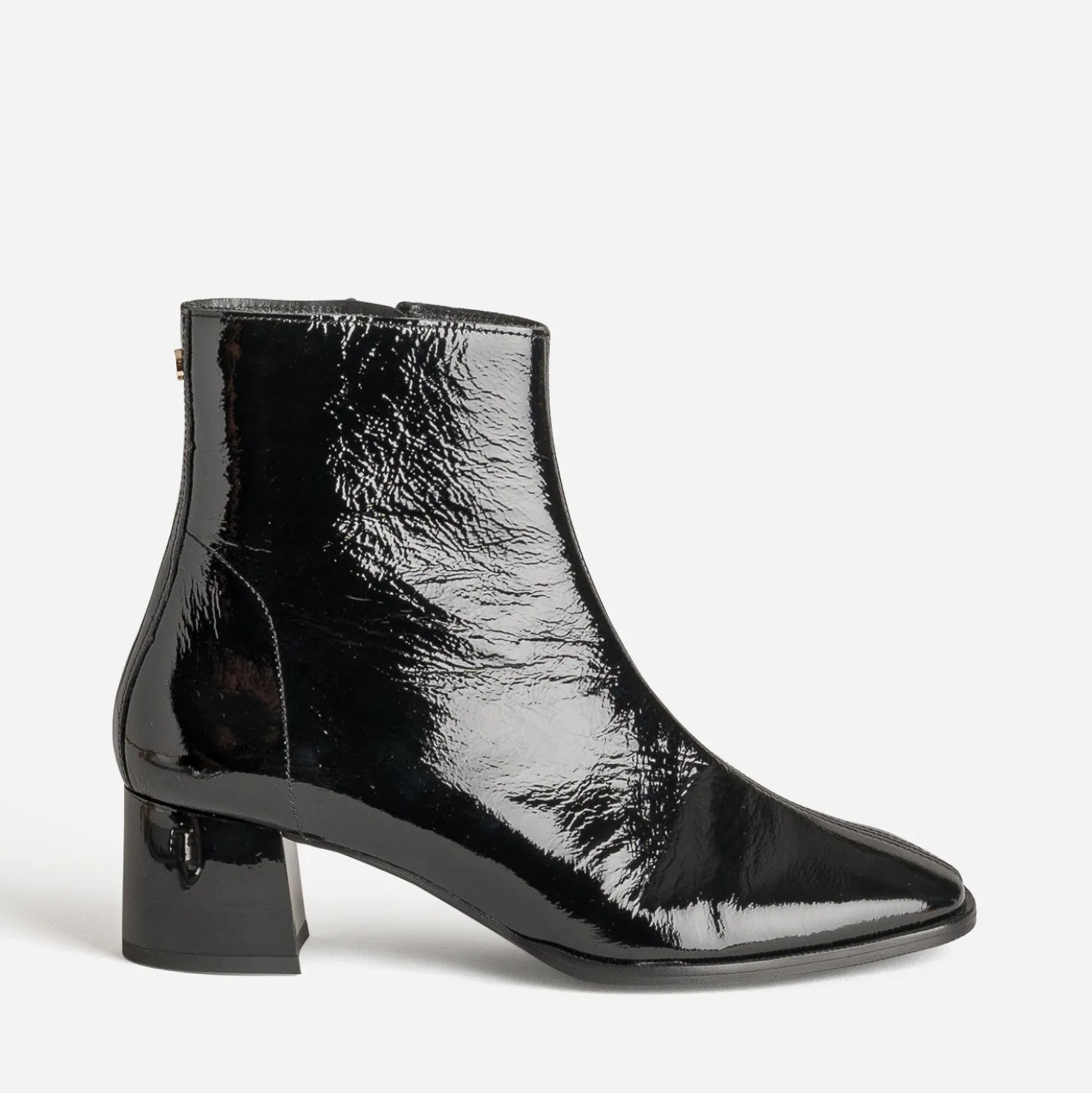 Boots ERAM FLEX noir cuir verni