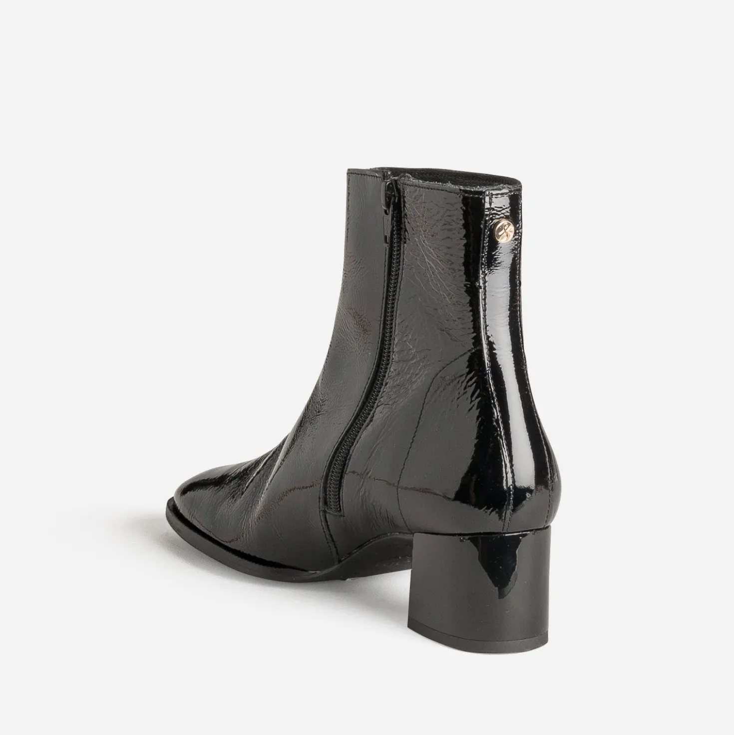 Boots ERAM FLEX noir cuir verni