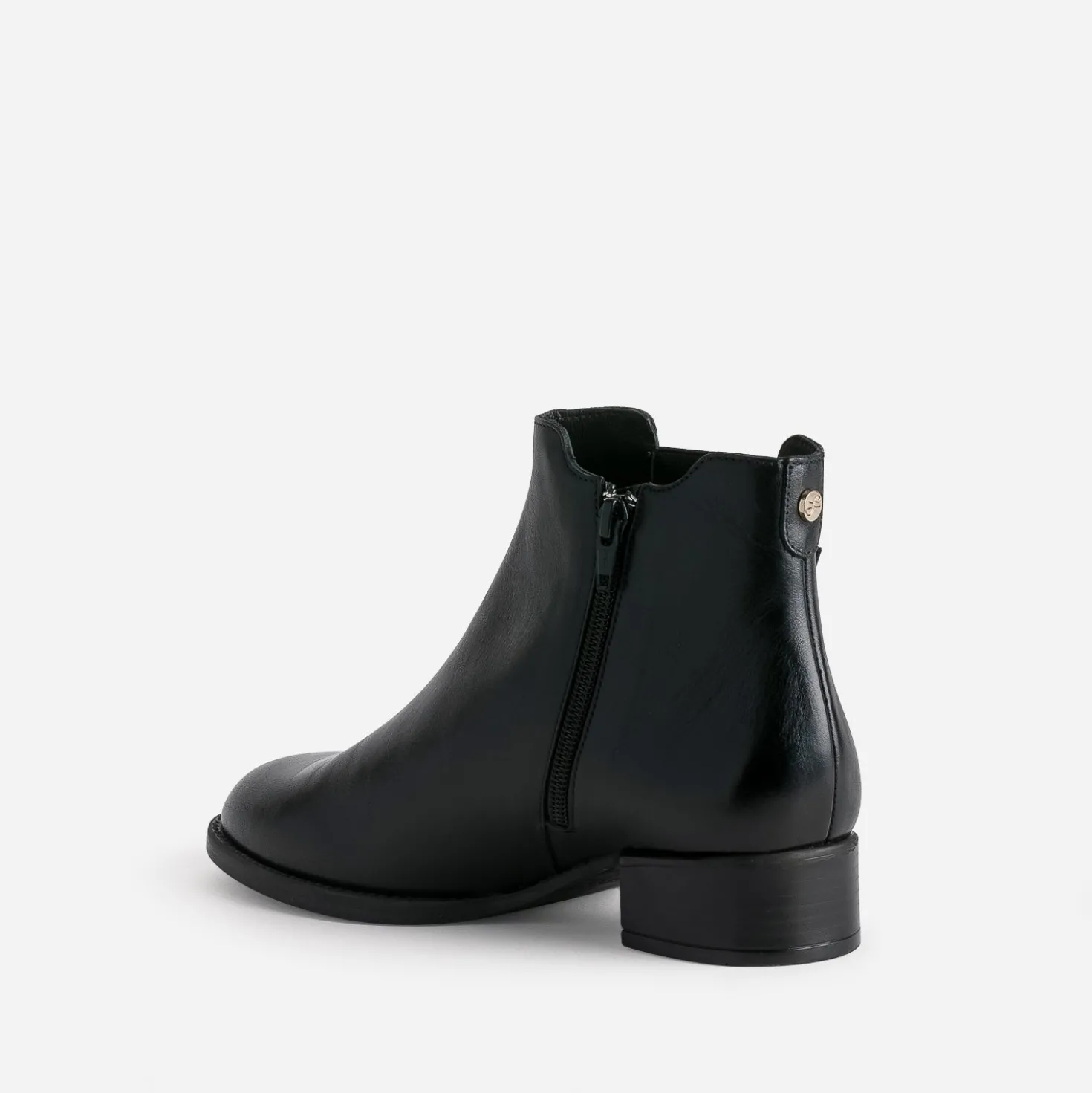 Boots ERAM FLEX noir en cuir détail embossé