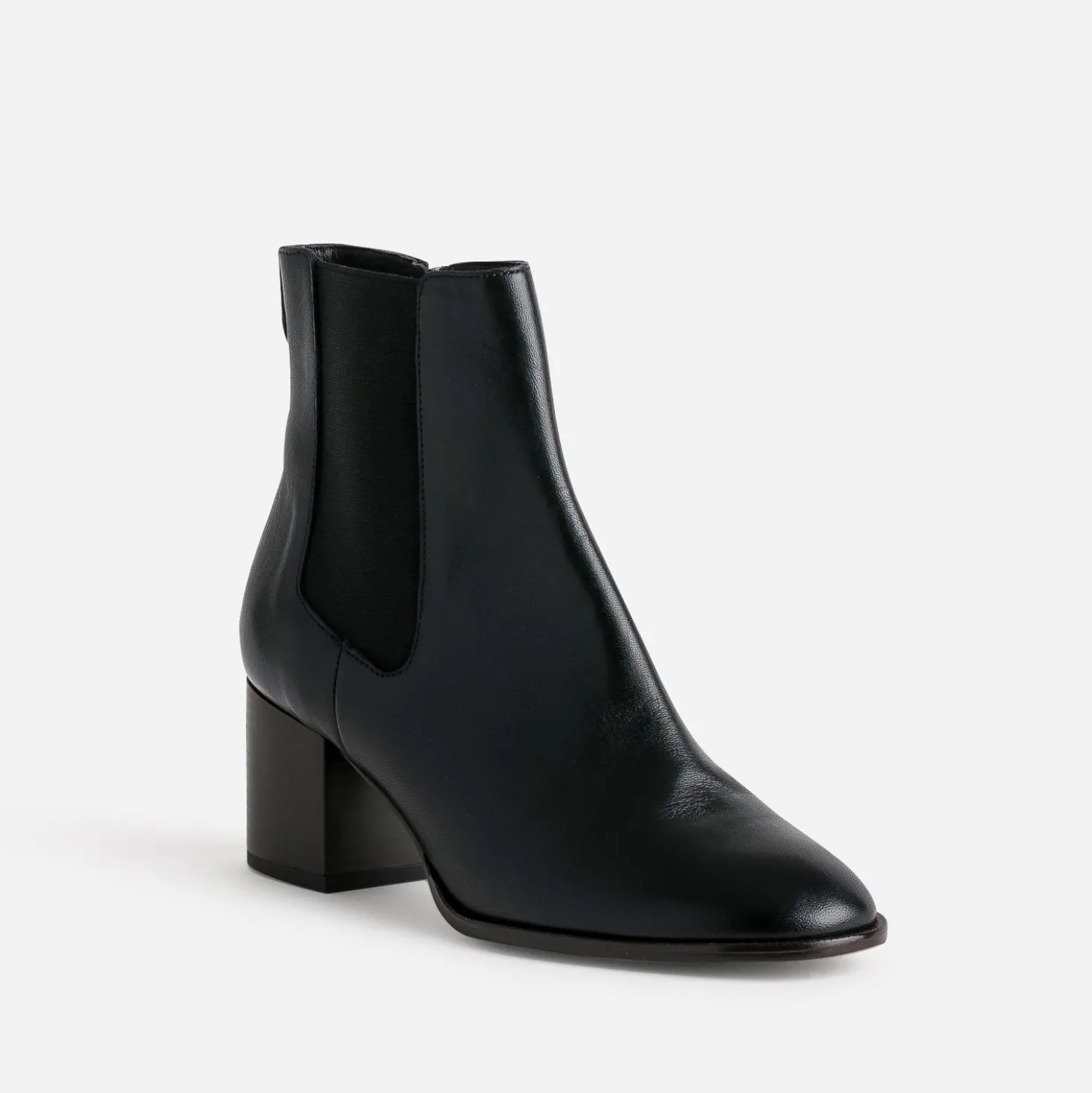 Boots ERAM FLEX noir en cuir à talon